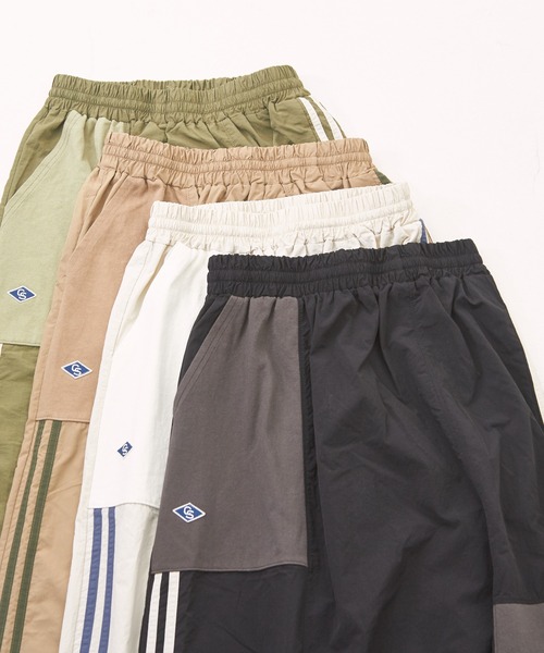 CUBE SUGAR（キューブシュガー）の「ナイロン×カットソーラインギャザースカート（スカート・レディース・スミクロ/ナチュラル/ベージュ/カーキ・M）」の14枚目の写真