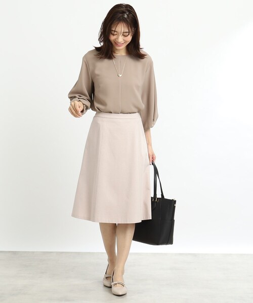 Reflect / リフレクト 【夏SALE／UVカット／接触冷感／セットアップ可能】バックサテンブラウス Reflect｜【夏SALE/UVカット/接触冷感/セットアップ可能】バック
