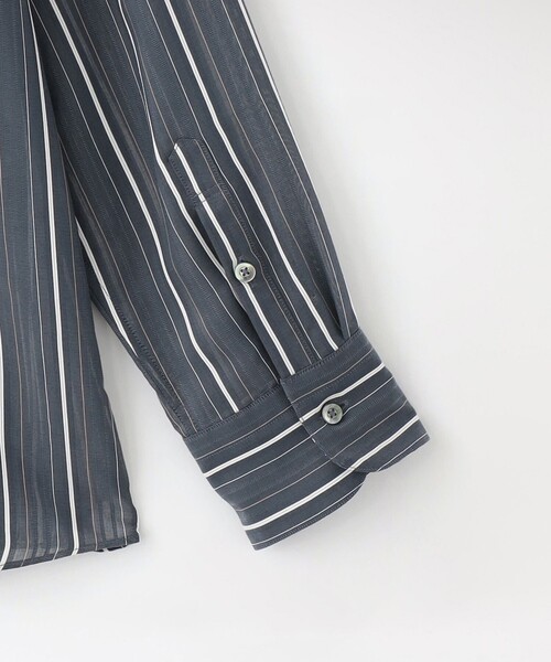 LOVELESS（ラブレス）の「シアーストライプシャツ（シャツ/ブラウス・メンズ・オフホワイト/グリーン系その他/ブルー系その他7・M/L）」の9枚目の写真