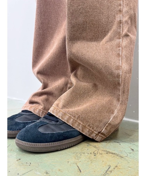 EGOIST（エゴイスト）の「ヴィンテージライク加工ワイドパンツ（デニムパンツ・レディース・ブラウン/ブルー・SS/S/M）」の12枚目の写真