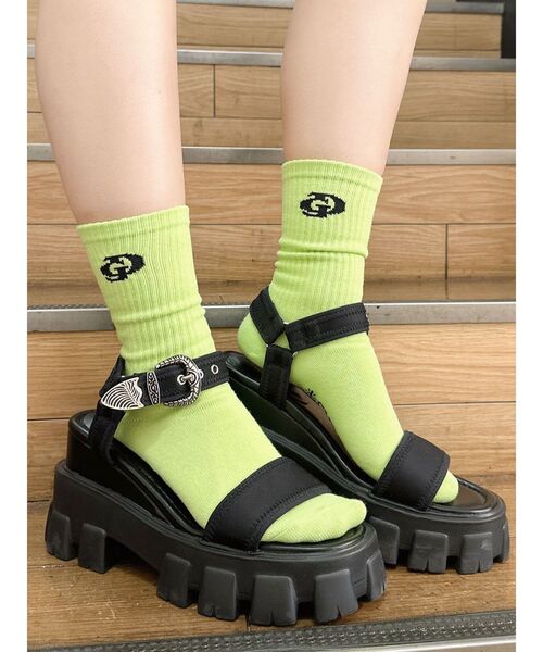 GYDA（ジェイダ）の「ボリュームソールthree pieceバックルサンダル（サンダル・レディース・ブラック・LARGE/MEDIUM/SMALL）」の7枚目の写真