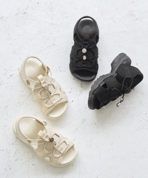 ROPE' PICNIC（ロペピクニック）の「【KIDS/キッズ】アジャスタースピンドルスニーカーサンダル/リンクコーデ（サンダル・キッズ・キナリ/ブラック・22/21/20/19）」の3枚目の写真