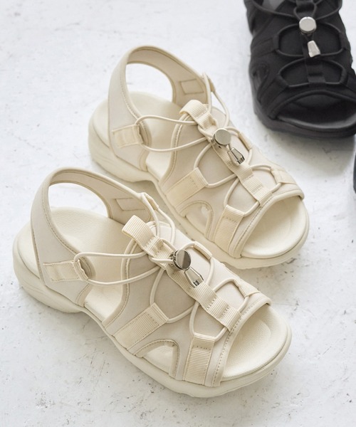 ROPE' PICNIC（ロペピクニック）の「【KIDS/キッズ】アジャスタースピンドルスニーカーサンダル/リンクコーデ（サンダル・キッズ・キナリ/ブラック・22/21/20/19）」の6枚目の写真