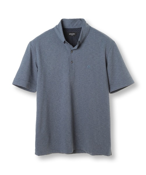 MEN'S BIGI(メンズビギ)の「【COLE HAAN/コール ハーン】別注 メッシュジャージ素材ポロシャツ<吸水速乾><2WAYストレッチ>(ポロシャツ・メンズ・グレー/ブルー/ネイビー・01/02/03/04)」の3枚目の写真