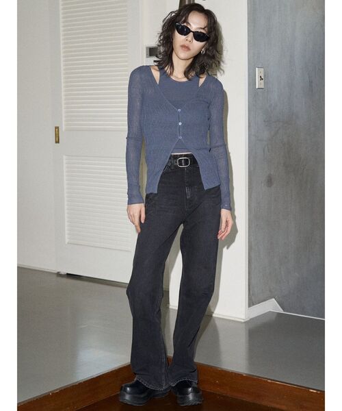 VEQUM（VEQUM）の「【VEQUM】BECK FULL FLARE JEANS（デニムパンツ・レディース・ライトブルー・26/25/24）」の2枚目の写真