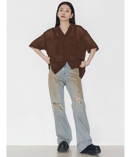 VEQUM（VEQUM）の「【VEQUM】BECK FULL FLARE JEANS（デニムパンツ・レディース・ライトブルー・26/25/24）」の7枚目の写真