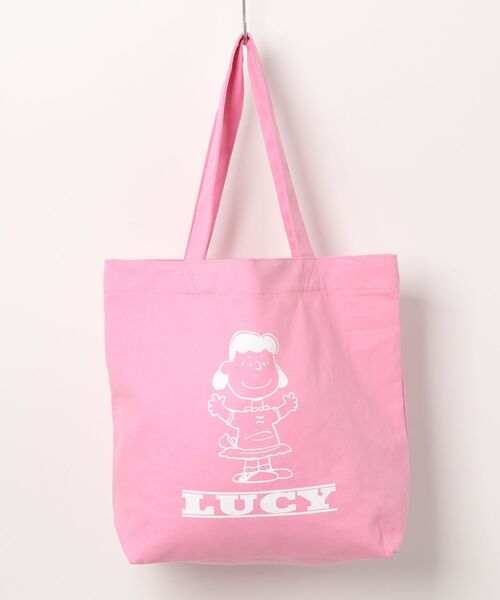 PEANUTS（ピーナッツ）の「PEANUTS キャンバストート（トートバッグ・レディース・ブラック/ブラウン/グリーン/ピンク/イエロー・FREE）」の5枚目の写真