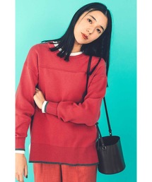 Live in comfort（リブインコンフォート）の「リブ　イン　コンフォート　スウェット感覚で着られる　コットン１００％のニットトップス（ニット/セーター）」