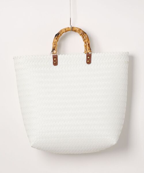 Maunaloa（マウナロア）の「【Maunaloa】ハンドルかごバッグ L（かごバッグ・レディース・グレー/ホワイト/ブラックミックス/ブルー系その他・FREE）」の5枚目の写真