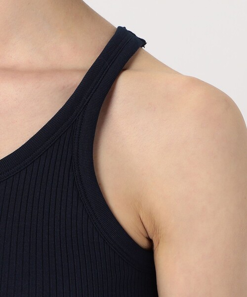 HAKUJI（ハクジ）の「HAKUJI Cotton asym TT（タンクトップ・レディース・ホワイト/ネイビー・FREE）」の10枚目の写真