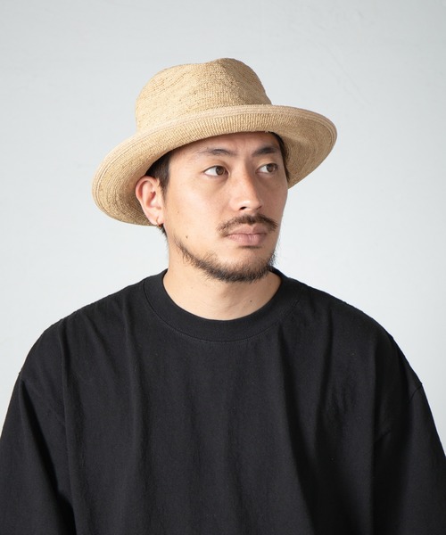 RACAL(ラカル)の「Rafia Crushable Fedora Hat / ラフィアクラッシャブルフェドラハット(ハット・メンズ・ナチュラル・MEDIUM/LARGE)」の8枚目の写真