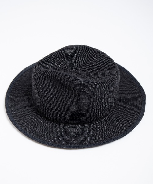 RACAL(ラカル)の「Rafia Crushable Fedora Hat / ラフィアクラッシャブルフェドラハット(ハット・メンズ・ナチュラル/ブラック・MEDIUM/LARGE)」の10枚目の写真
