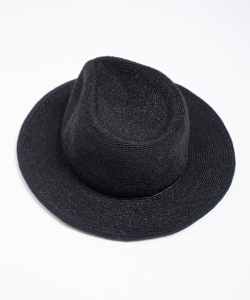 RACAL(ラカル)の「Rafia Crushable Fedora Hat / ラフィアクラッシャブルフェドラハット(ハット・メンズ・ナチュラル/ブラック・MEDIUM/LARGE)」の11枚目の写真