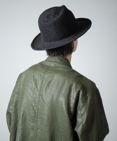 RACAL(ラカル)の「Rafia Crushable Fedora Hat / ラフィアクラッシャブルフェドラハット(ハット・メンズ・ナチュラル/ブラック・MEDIUM/LARGE)」の16枚目の写真