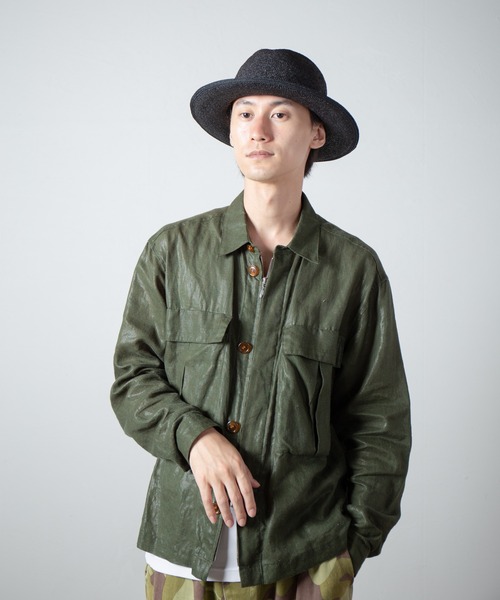 RACAL(ラカル)の「Rafia Crushable Fedora Hat / ラフィアクラッシャブルフェドラハット(ハット・メンズ・ナチュラル/ブラック・MEDIUM/LARGE)」の19枚目の写真