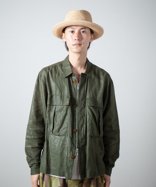 RACAL(ラカル)の「Rafia Crushable Fedora Hat / ラフィアクラッシャブルフェドラハット(ハット・メンズ・ナチュラル/ブラック・MEDIUM/LARGE)」の20枚目の写真