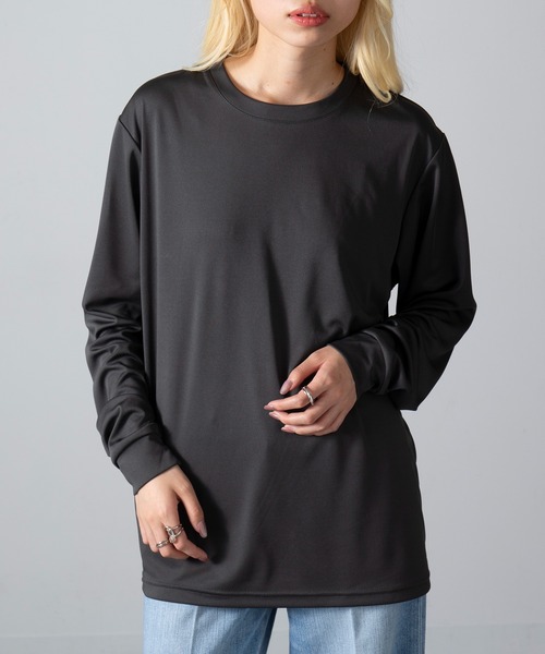 United Athle（ユナイテッドアスレ）の「【United Athle】4.4オンス ドライスムース ロングスリーブ Tシャツ ジム ヨガ ピラティス ロンT 5709（Tシャツ/カットソー・メンズ・ダークグリーン/ブラック/ネイビー/ホワイト/ダークパープル/ライトグリーン/オートミール/スミクロ/グレイッシュブルー・M/L/XL/S）」の3枚目の写真