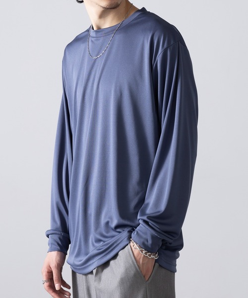 United Athle（ユナイテッドアスレ）の「【United Athle】4.4オンス ドライスムース ロングスリーブ Tシャツ ジム ヨガ ピラティス ロンT 5709（Tシャツ/カットソー・メンズ・ダークグリーン/ブラック/ネイビー/ホワイト/ダークパープル/ライトグリーン/オートミール/スミクロ/グレイッシュブルー・M/L/XL/S）」の8枚目の写真