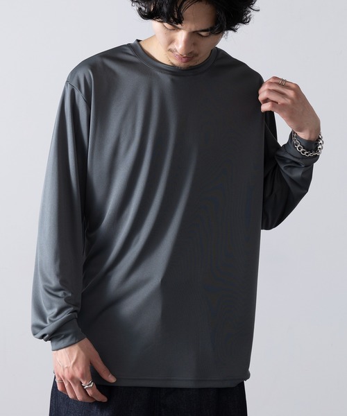 United Athle（ユナイテッドアスレ）の「【United Athle】4.4オンス ドライスムース ロングスリーブ Tシャツ ジム ヨガ ピラティス ロンT 5709（Tシャツ/カットソー・メンズ・ダークグリーン/ブラック/ネイビー/ホワイト/ダークパープル/ライトグリーン/オートミール/スミクロ/グレイッシュブルー・M/L/XL/S）」の5枚目の写真