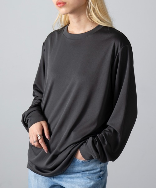 United Athle（ユナイテッドアスレ）の「【United Athle】4.4オンス ドライスムース ロングスリーブ Tシャツ ジム ヨガ ピラティス ロンT 5709（Tシャツ/カットソー・メンズ・ダークグリーン/ブラック/ネイビー/ホワイト/ダークパープル/ライトグリーン/オートミール/スミクロ/グレイッシュブルー・M/L/XL/S）」の15枚目の写真