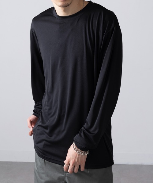United Athle（ユナイテッドアスレ）の「【United Athle】4.4オンス ドライスムース ロングスリーブ Tシャツ ジム ヨガ ピラティス ロンT 5709（Tシャツ/カットソー・メンズ・ダークグリーン/ブラック/ネイビー/ホワイト/ダークパープル/ライトグリーン/オートミール/スミクロ/グレイッシュブルー・M/L/XL/S）」の12枚目の写真
