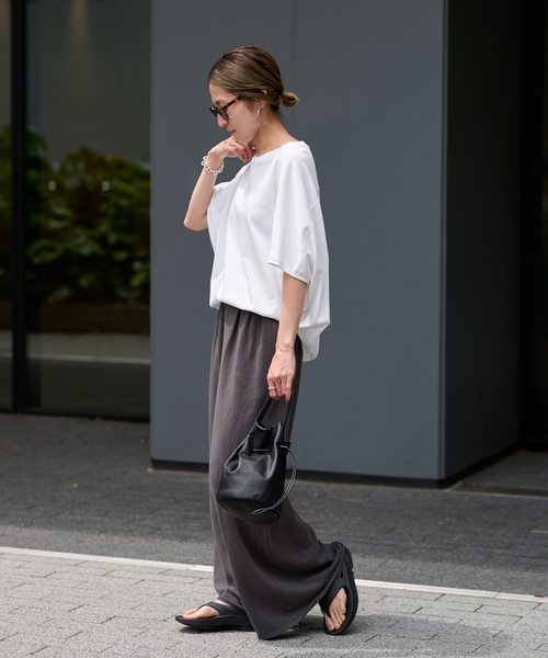 FRAMeWORK（フレームワーク）の「≪追加≫スムースコクーンプルオーバー（Tシャツ/カットソー・レディース・ブラウン/ホワイト/アイボリー/ブラック・FREE）」の15枚目の写真