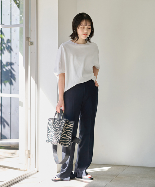 FRAMeWORK（フレームワーク）の「≪追加≫スムースコクーンプルオーバー（Tシャツ/カットソー・レディース・ブラウン/ホワイト/アイボリー/ブラック・FREE）」の21枚目の写真