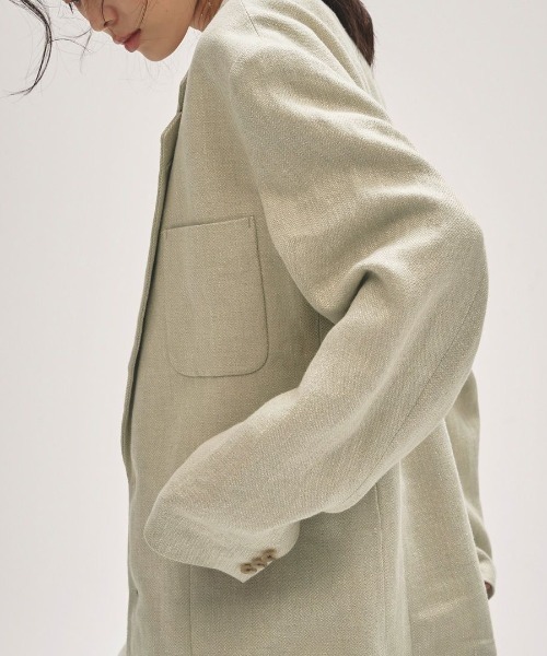 みー　【todayful】Boyfriend Linen Jacket36 Boyfriend Linen Jacket(36 SAGE): TODAYFUL: WOMENS｜ STUDIOUS