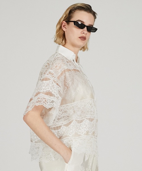 prank project レースラグビーシャツ レースラグビーシャツ / Lace Rugby Shirt（シャツ/ブラウス）｜PRANK