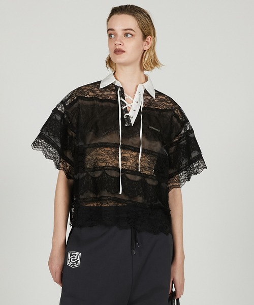 新品未使用　2025SS プランクプロジェクト　レース ラグビーシャツ　ポロ レースラグビーシャツ / Lace Rugby Shirt（シャツ/ブラウス