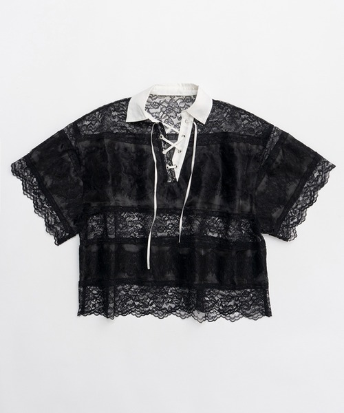 新品未使用　2025SS プランクプロジェクト　レース ラグビーシャツ　ポロ レースラグビーシャツ / Lace Rugby Shirt（シャツ/ブラウス