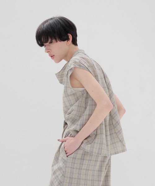 DRESSLAVE(ドレスレイブ)の「VOILE check blouse(ボイルチェックブラウス)(シャツ/ブラウス・レディース・マルチ・38)」の2枚目の写真