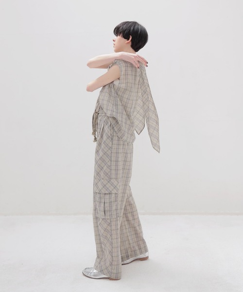 DRESSLAVE(ドレスレイブ)の「VOILE check blouse(ボイルチェックブラウス)(シャツ/ブラウス・レディース・マルチ・38)」の8枚目の写真