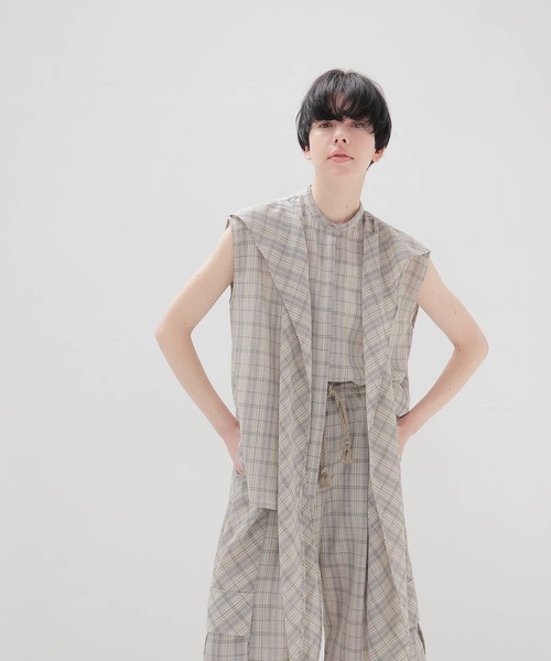 DRESSLAVE(ドレスレイブ)の「VOILE check blouse(ボイルチェックブラウス)(シャツ/ブラウス・レディース・マルチ・38)」の14枚目の写真