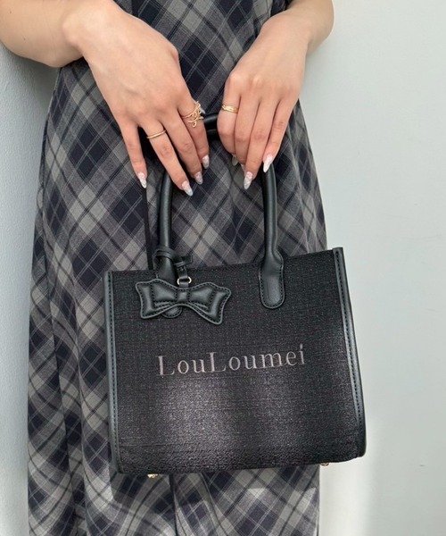 one after another NICE CLAUP(ワンアフターアナザーナイスクラップ)の「【LouLoumei】ミニトートバッグ(トートバッグ・レディース・ブラック/アイボリー/ベージュ・FREE)」の4枚目の写真