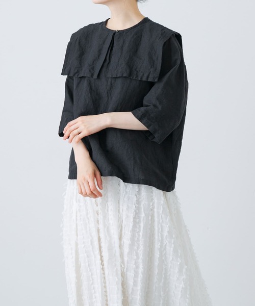 かぐれ（カグレ）の「ビッグカラー2WAYブラウス（シャツ/ブラウス
