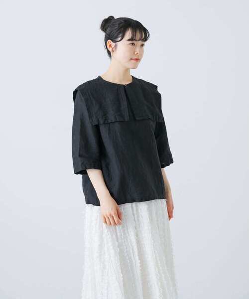 かぐれ（カグレ）の「ビッグカラー2WAYブラウス（シャツ/ブラウス