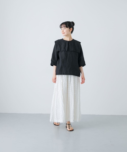かぐれ（カグレ）の「ビッグカラー2WAYブラウス（シャツ/ブラウス