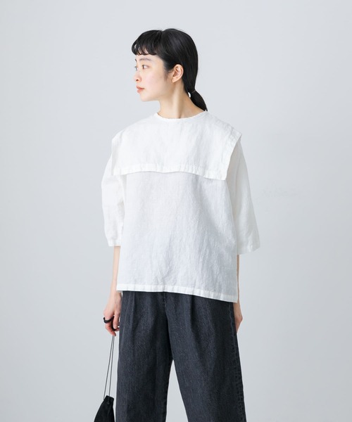 かぐれ（カグレ）の「ビッグカラー2WAYブラウス（シャツ/ブラウス