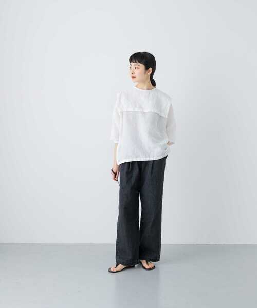 ビッグカラー2WAYブラウス（Tシャツ/カットソー）｜かぐれ