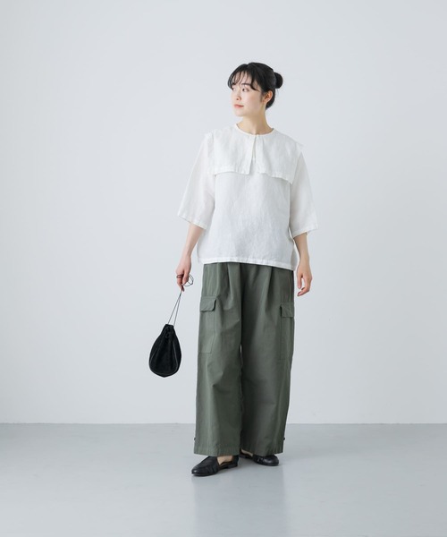 ビッグカラー2WAYブラウス（Tシャツ/カットソー）｜かぐれ