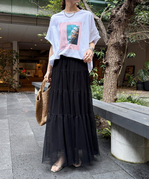 DouDou（ドゥドゥ）の「ワイドフォトTEE（Tシャツ/カットソー