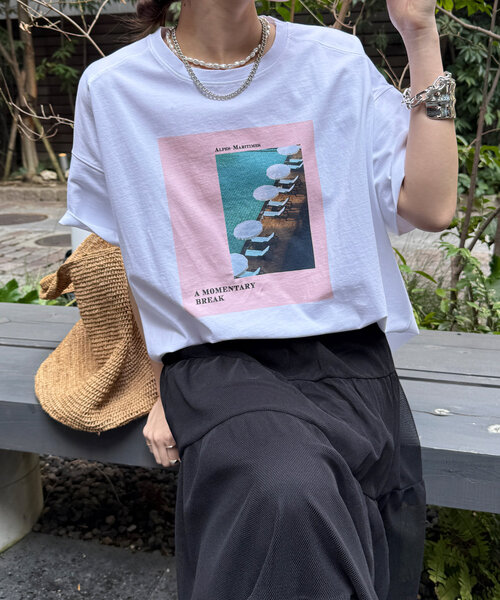 DOUDOU ワイドフォトTEE 未着用　最終お値下げ☆ DOUDOU ワイドフォトTEE 未着用 最終お値下げ☆ - メルカリ