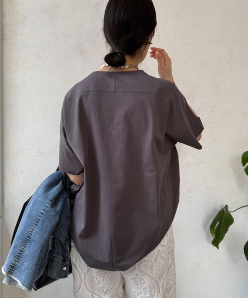 DouDou（ドゥドゥ）の「ワイドフォトTEE（Tシャツ/カットソー