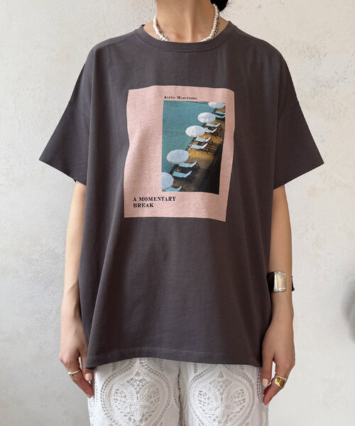 DOUDOU ワイドフォトTEE 未着用　最終お値下げ☆ ワイドフォトTEE（Tシャツ/カットソー）｜DouDou（ドゥドゥ）の