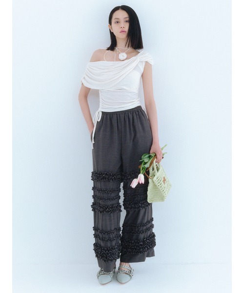 FURFUR（ファーファー）の「【ZOZOTOWN限定カラー】ラフィアロゴトートバッグ（トートバッグ・レディース・サックスブルー/ライトベージュ/ミント/ブラック/ピンク/ホワイト・FREE）」の10枚目の写真