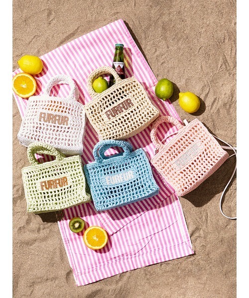 FURFUR（ファーファー）の「【ZOZOTOWN限定カラー】ラフィアロゴトートバッグ（トートバッグ・レディース・サックスブルー/ライトベージュ/ミント/ブラック/ピンク/ホワイト・FREE）」の19枚目の写真