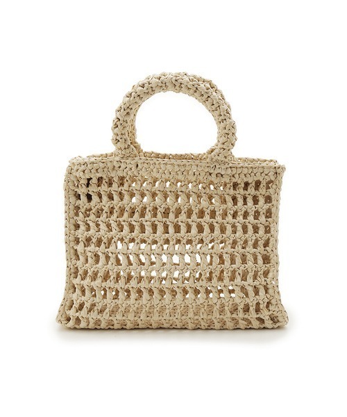 極美品✨FURFUR ラフィアロゴトートバッグ　限定カラー　ルミネ　2way FURFUR｜【限定カラー】ラフィアロゴトートバッグ | Rakuten