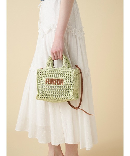 ZOZOTOWN限定カラー】ラフィアロゴトートバッグ（トートバッグ