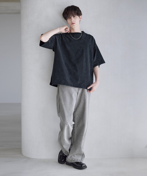 ピグメント加工ビッグシルエット半袖Tシャツ（Tシャツ/カットソー